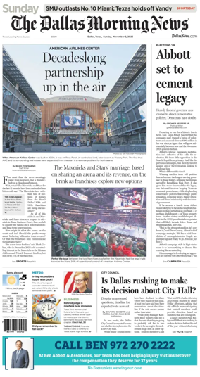 Cover of The Dallas Morning News