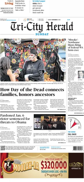 Cover of Tri-City Herald (Sunday)