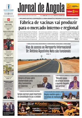 Cover of Jornal de Angola