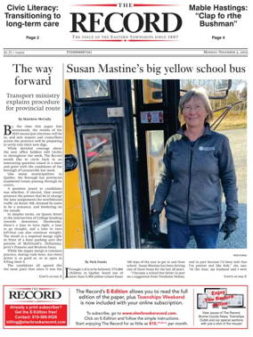 Cover of Sherbrooke Record