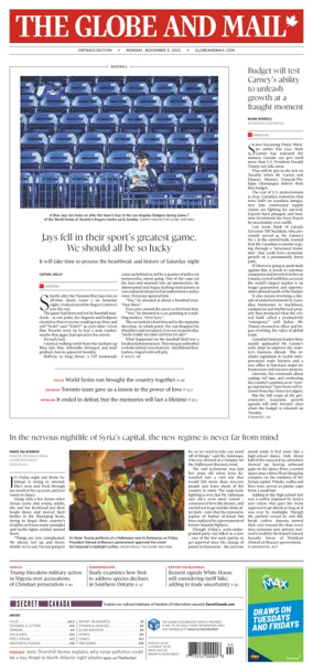 Cover of The Globe and Mail Metro (Ontario Edition)