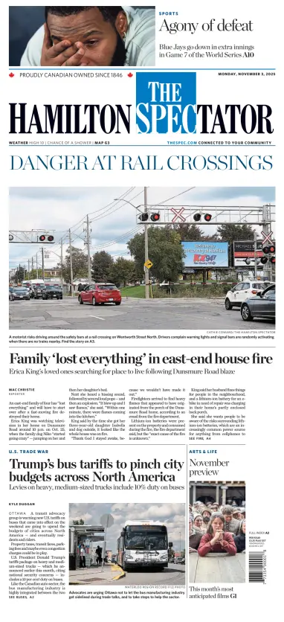 Cover of The Hamilton Spectator