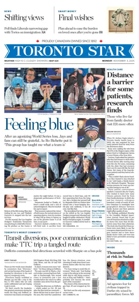 Cover of Toronto Star