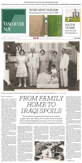 Cover of Vancouver Sun