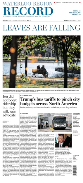 Cover of Waterloo Region Record