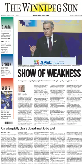Cover of Winnipeg Sun
