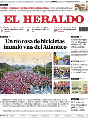 Cover of El Heraldo (Colombia)