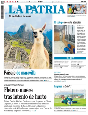 Cover of La Patria (Colombia)