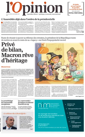 Cover of L'Opinion
