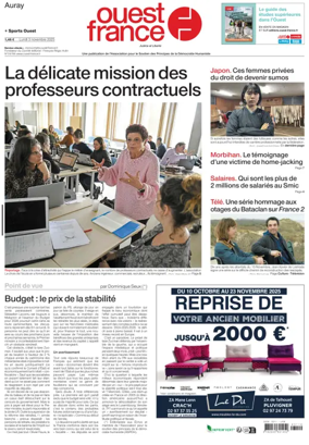 Cover of Ouest France (Auray)