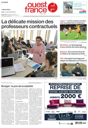 Cover of Ouest France (Lorient)
