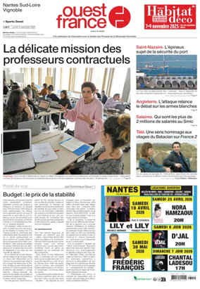 Cover of Ouest France (Nantes / Sud-Loire / Vignoble)