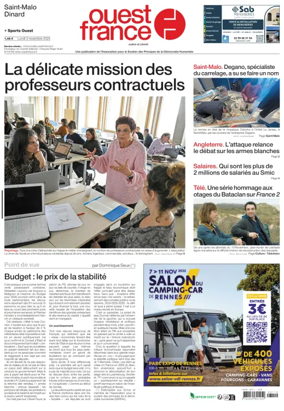 Cover of Ouest France (Saint-Malo)