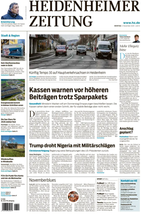 Cover of Heidenheimer Zeitung