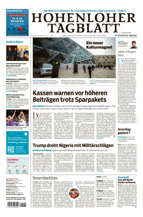 Cover of Hohenloher Tagblatt