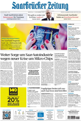 Cover of Saarbruecker Zeitung