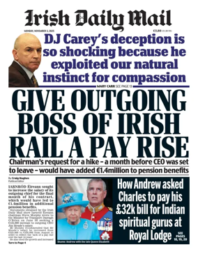 Cover of Irish Daily Mail