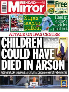Cover of Irish Daily Mirror