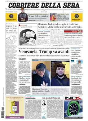 Cover of Corriere della Sera 