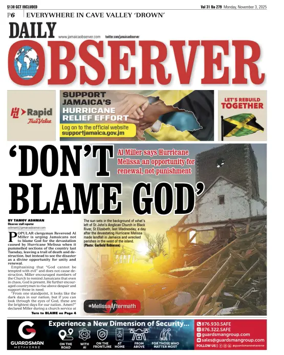 Cover of Daily Observer (Jamaica)