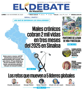 Cover of El Debate de Mazatlan