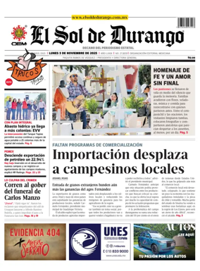 Cover of El Sol de Durango