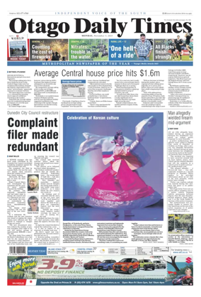 Cover of Otago Daily Times