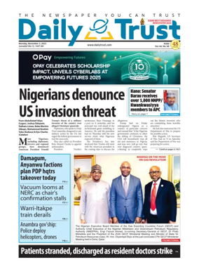Cover of Daily Trust