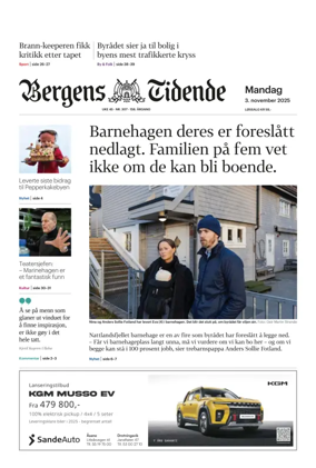 Cover of Bergens Tidende