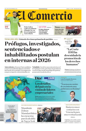 Cover of Diario El Comercio