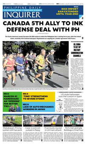 Cover of Philippine Daily Inquirer