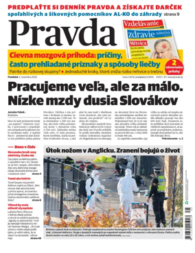 Cover of Pravda of Slovakia