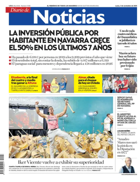 Cover of Diario de Noticias (Spain)