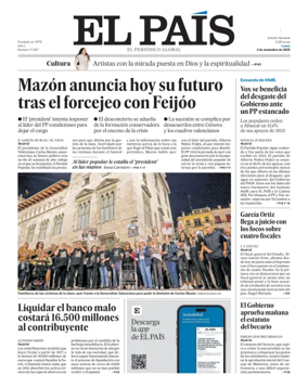 Cover of El País (Nacional)