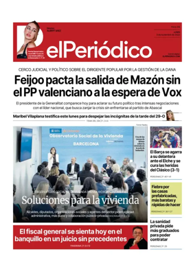Cover of El Periódico de Catalunya (Castellano)