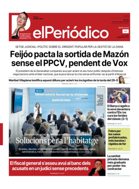 Cover of El Periódico de Catalunya (Català)
