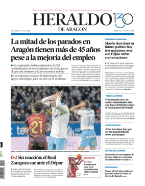 Cover of Heraldo de Aragón