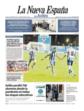 Cover of La Nueva España (Avilés)