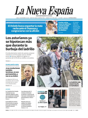 Cover of La Nueva España (Oviedo)