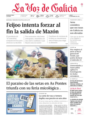 Cover of La Voz de Galicia (Ferrol)