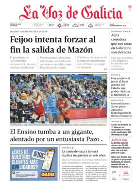 Cover of La Voz de Galicia (Lugo)