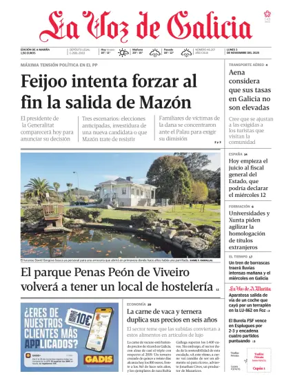 Cover of La Voz de Galicia (Viveiro)