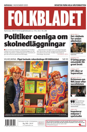Cover of Folkbladet Västerbotten