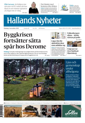 Cover of Hallands Nyheter