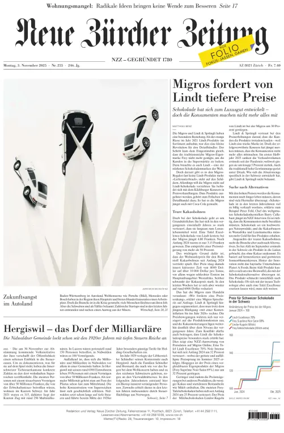 Cover of Neue Zürcher Zeitung