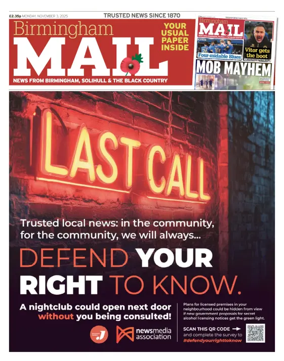 Cover of Birmingham Mail