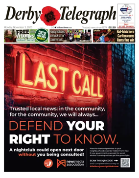 Cover of Derby Telegraph