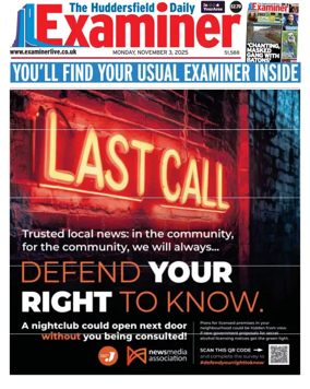 Cover of Huddersfield Daily Examiner