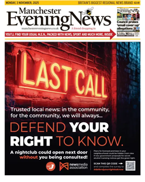 Cover of Manchester Evening News