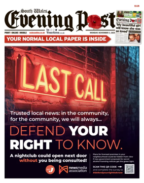 Cover of South Wales Evening Post